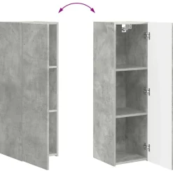 vidaXL Mueble de TV 5 pcs Gris Concreto Gris hormig&oacute;n Online