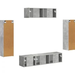 vidaXL Mueble de TV 5 pcs Gris Concreto Gris hormig&oacute;n Online