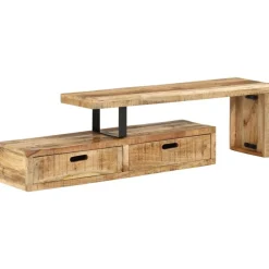 vidaXL Muebles Tv-Mueble de TV (118-200) x 30x40 cm Madera maciza Mango