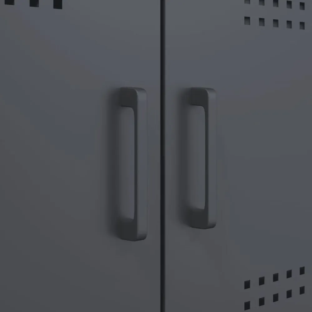 vidaXL Mueble de TV acero gris 68x39x50,5 cm Antracita Outlet