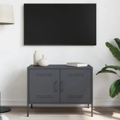 vidaXL Mueble de TV acero gris 68x39x50,5 cm Antracita Outlet
