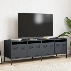 vidaXL Mueble de TV acero laminado en frío 135x39x43,5 cm Antracita New