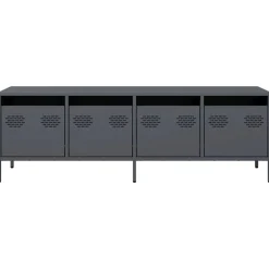 vidaXL Mueble de TV acero laminado en frío 135x39x43,5 cm Antracita New