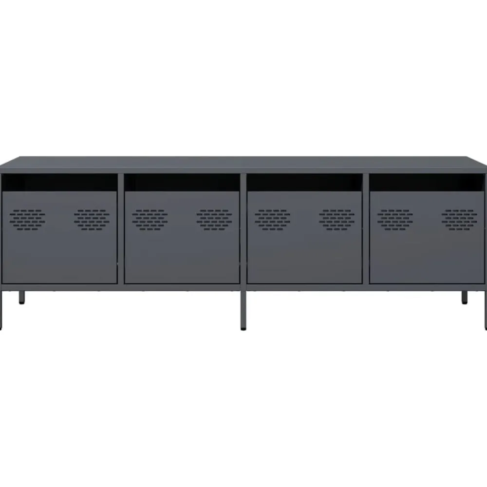 vidaXL Mueble de TV acero laminado en frío 135x39x43,5 cm Antracita New