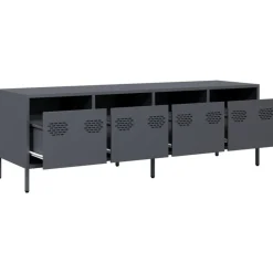 vidaXL Mueble de TV acero laminado en frío 135x39x43,5 cm Antracita New