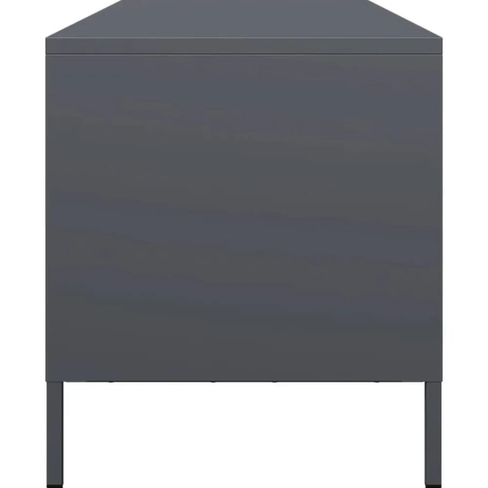 vidaXL Mueble de TV acero laminado en frío 135x39x43,5 cm Antracita New