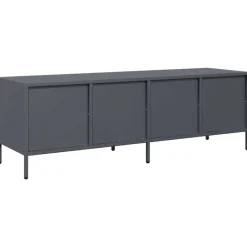 vidaXL Mueble de TV acero laminado en frío 135x39x43,5 cm Antracita New