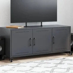vidaXL Muebles Tv-Mueble de TV acero gris 100,5x39x43,5 cm