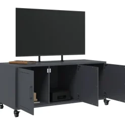 vidaXL Muebles Tv-Mueble de TV acero gris 100,5x39x43,5 cm