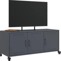 vidaXL Muebles Tv-Mueble de TV acero gris 100,5x39x43,5 cm