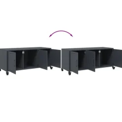 vidaXL Muebles Tv-Mueble de TV acero gris 100,5x39x43,5 cm