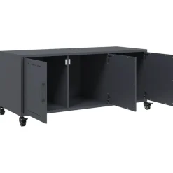 vidaXL Muebles Tv-Mueble de TV acero gris 100,5x39x43,5 cm