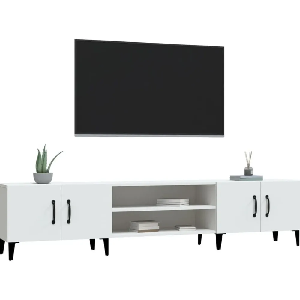 vidaXL Mueble de TV 180x31,5x40 cm madera de ingeniería Blanco Sale
