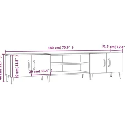 vidaXL Mueble de TV 180x31,5x40 cm madera de ingeniería Blanco Sale