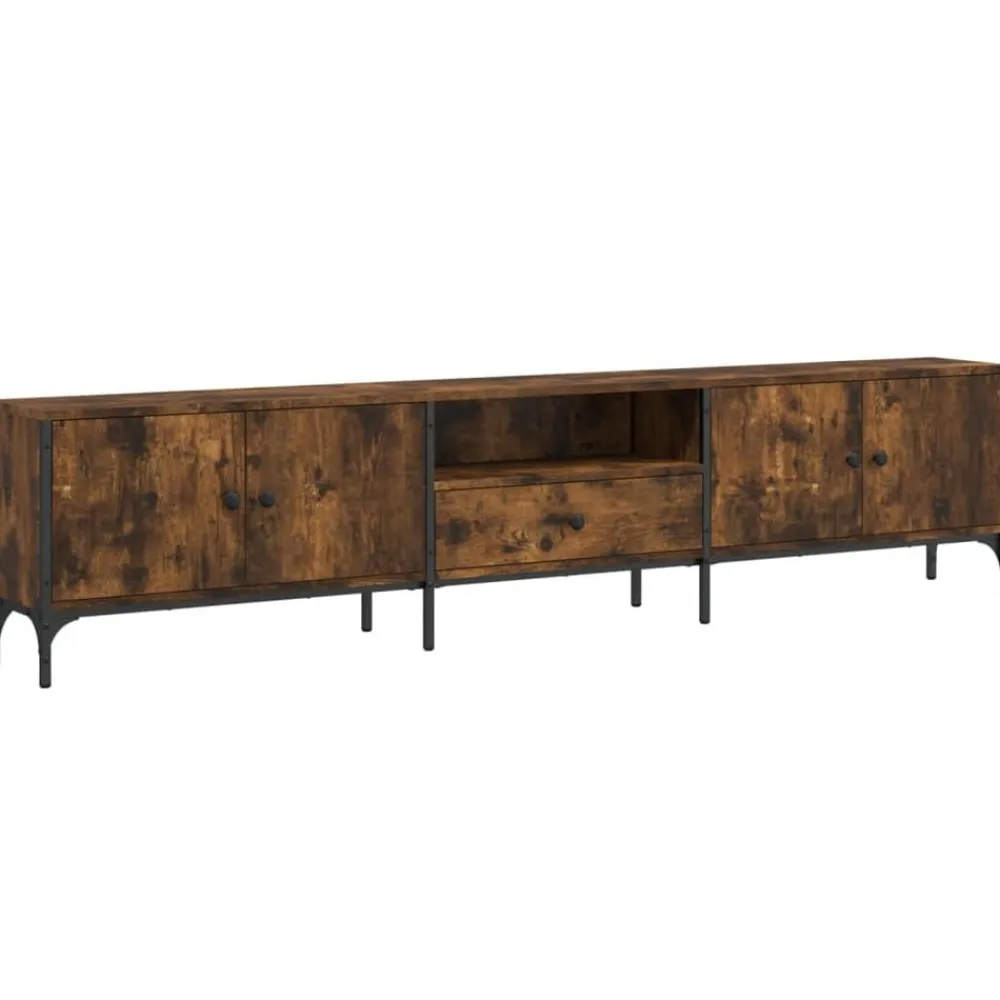 vidaXL Muebles Tv-Mueble de TV cajón madera ingeniería 200x25x44 cm