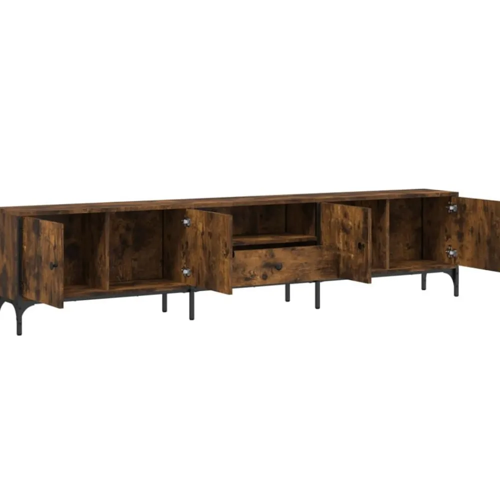 vidaXL Muebles Tv-Mueble de TV cajón madera ingeniería 200x25x44 cm