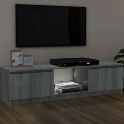 vidaXL Muebles Tv-Mueble de TV con luces LED 120x30x36 cm