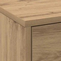 vidaXL Mueble de TV con LED con cajón 140 x 34 x 40 cm Roble artesanal Discount