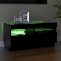 vidaXL Muebles Tv-Mueble de TV con luces LED 80x35x40 cm