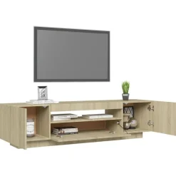 vidaXL Muebles Tv-Mueble de TV con luces LED 160x35x40 cm