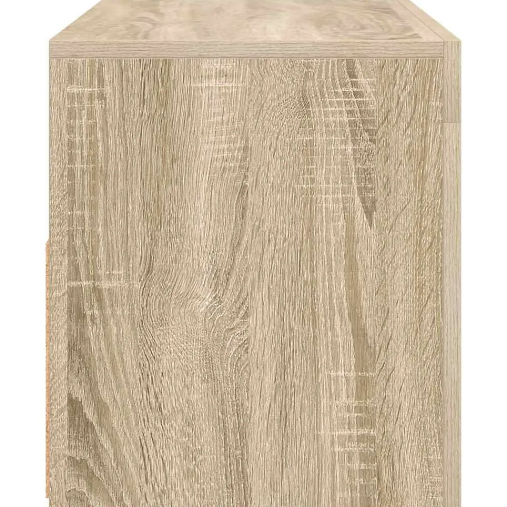 vidaXL Mueble de TV con luces LED 90x35x40 cm Roble Sonoma