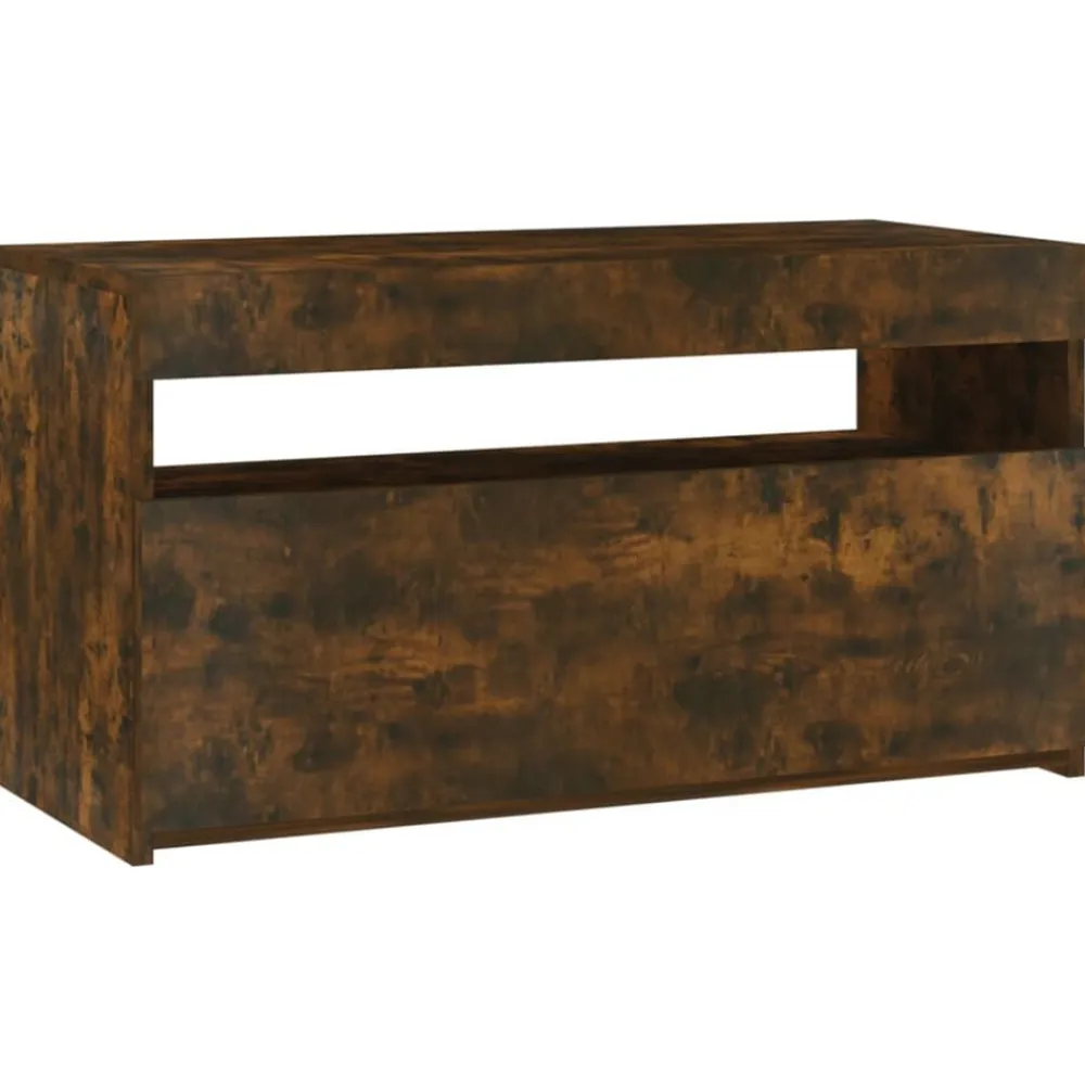 vidaXL Muebles Tv-Mueble de TV con luces LED 75x35x40 cm