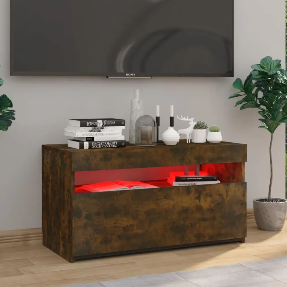 vidaXL Muebles Tv-Mueble de TV con luces LED 75x35x40 cm