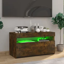 vidaXL Muebles Tv-Mueble de TV con luces LED 75x35x40 cm