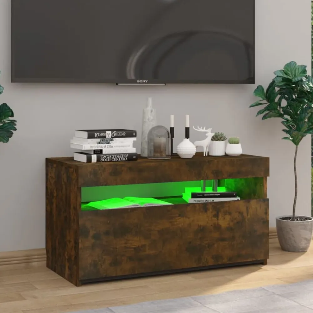 vidaXL Muebles Tv-Mueble de TV con luces LED 75x35x40 cm