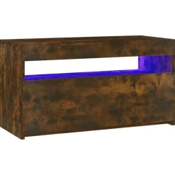 vidaXL Muebles Tv-Mueble de TV con luces LED 75x35x40 cm