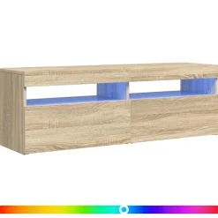 vidaXL Muebles Tv-Mueble de TV con luces LED 120x35x40 cm