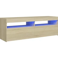 vidaXL Muebles Tv-Mueble de TV con luces LED 120x35x40 cm