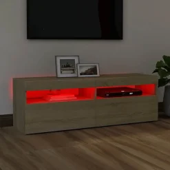 vidaXL Muebles Tv-Mueble de TV con luces LED 120x35x40 cm