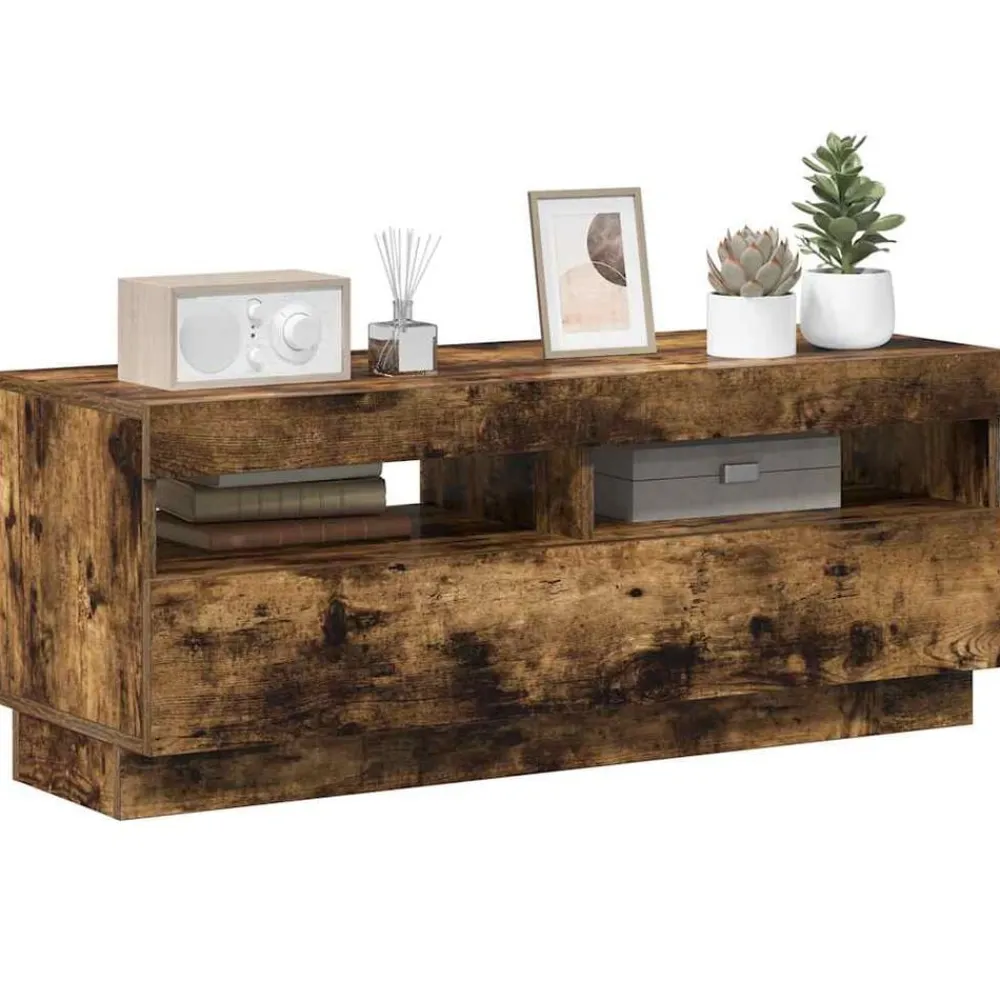 vidaXL Muebles Tv-Mueble de TV con luces LED 100x35x40 cm