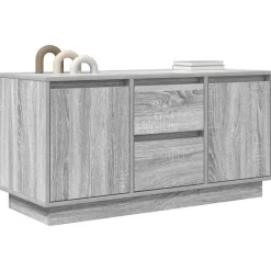 vidaXL Mueble de TV con luces LED Sonoma gris 100x41x50 cm Gris sonoma New