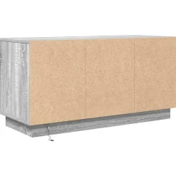 vidaXL Mueble de TV con luces LED Sonoma gris 100x41x50 cm Gris sonoma New