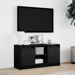vidaXL Muebles Tv-Mueble de TV con LED madera de ingeniería 100x34x50 cm