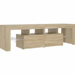 vidaXL Muebles Tv-Mueble de TV con luces LED color 140x36,5x40 cm