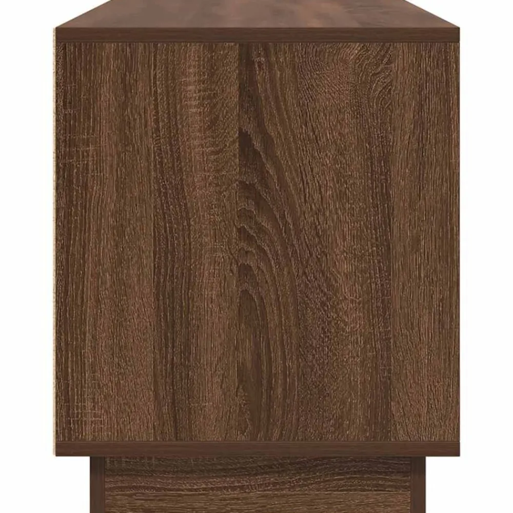 vidaXL Mueble de TV con luces LED roble marrón 100x41x50 cm Marrón roble Sale