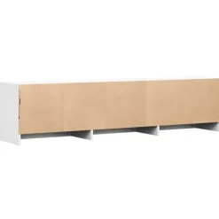 vidaXL Muebles Tv-Mueble de TV con LED 165 x 34 x 40 cm Madera de ingeniería