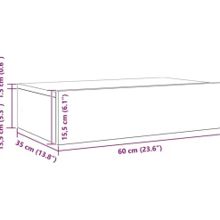 vidaXL Mueble de TV con luces LED 60x35x15,5 cm Roble negro Online