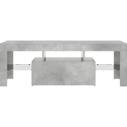 vidaXL Mueble de TV con luces LED gris hormigón 120x35x40 cm Gris hormigón Sale