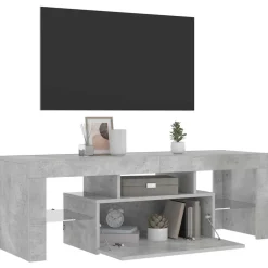 vidaXL Mueble de TV con luces LED gris hormigón 120x35x40 cm Gris hormigón Sale