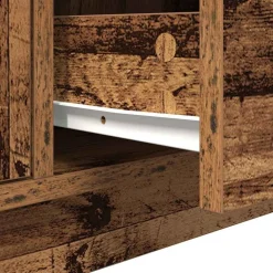 vidaXL Muebles Tv-Mueble de TV con luces LED madera vieja 100x41x50 cm
