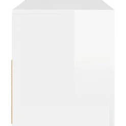 vidaXL Mueble de TV con luces LED 90x35x40 cm Blanco brillante Outlet