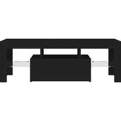 vidaXL Mueble de TV con luces LED 120x35x40 cm Negro Clearance