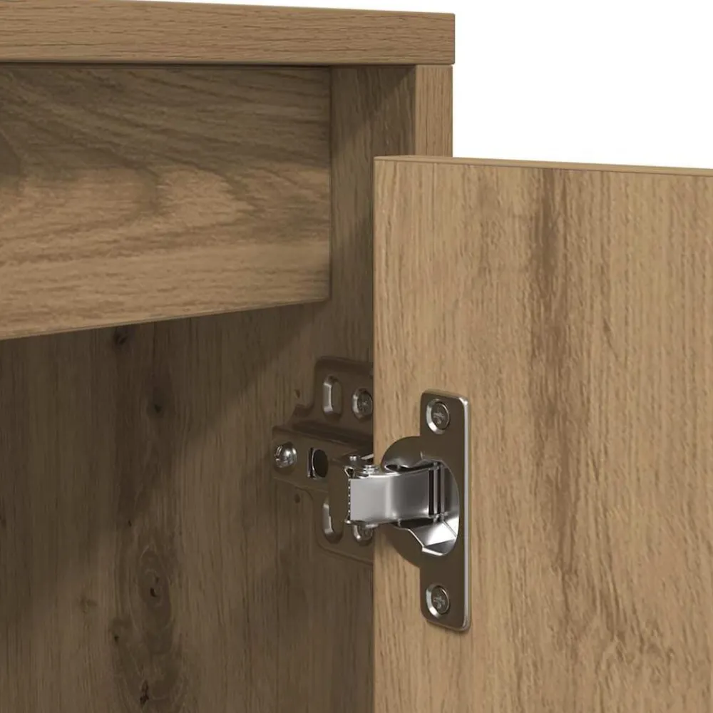 vidaXL Mueble de TV con luces LED roble artesanal 100x41x50 cm Roble artisan