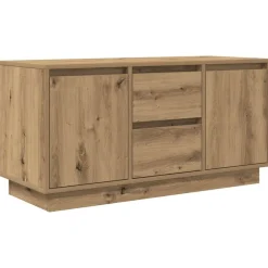 vidaXL Mueble de TV con luces LED roble artesanal 100x41x50 cm Roble artisan