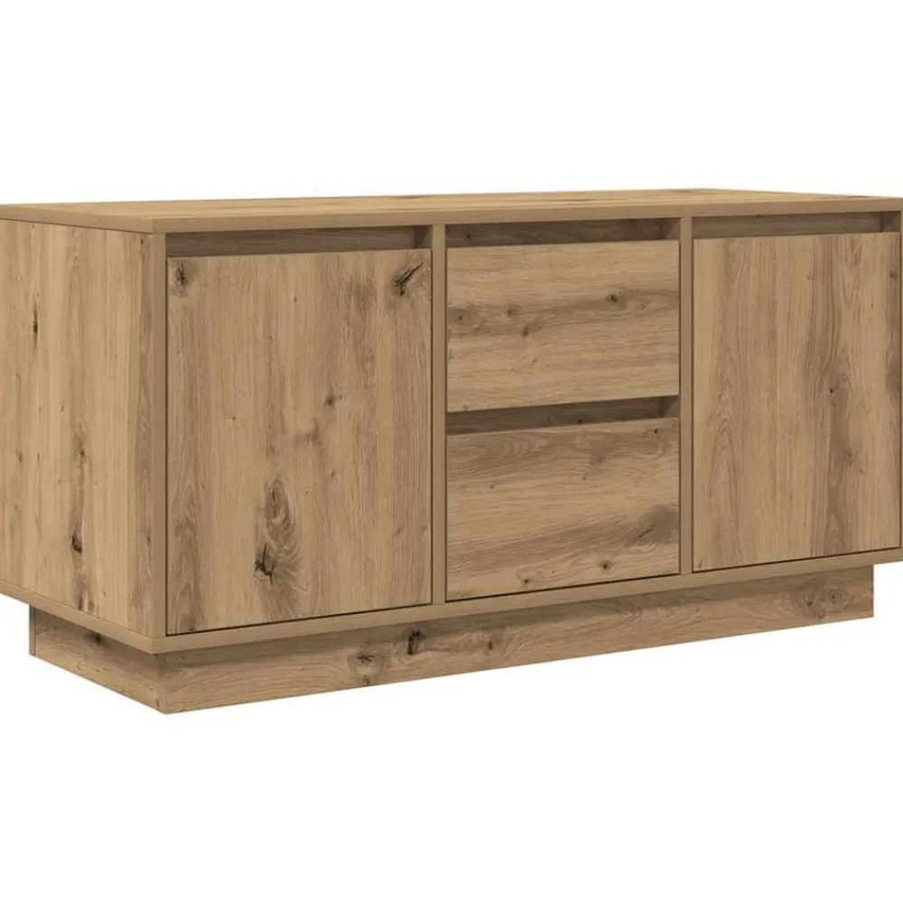 vidaXL Mueble de TV con luces LED roble artesanal 100x41x50 cm Roble artisan