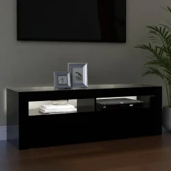 vidaXL Muebles Tv-Mueble de TV con luces LED 120x35x40 cm